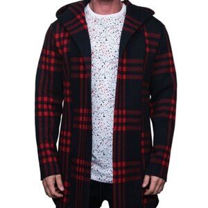Maceoo Plaid Hooded Signature Sport Jacket (Brand New) - Large